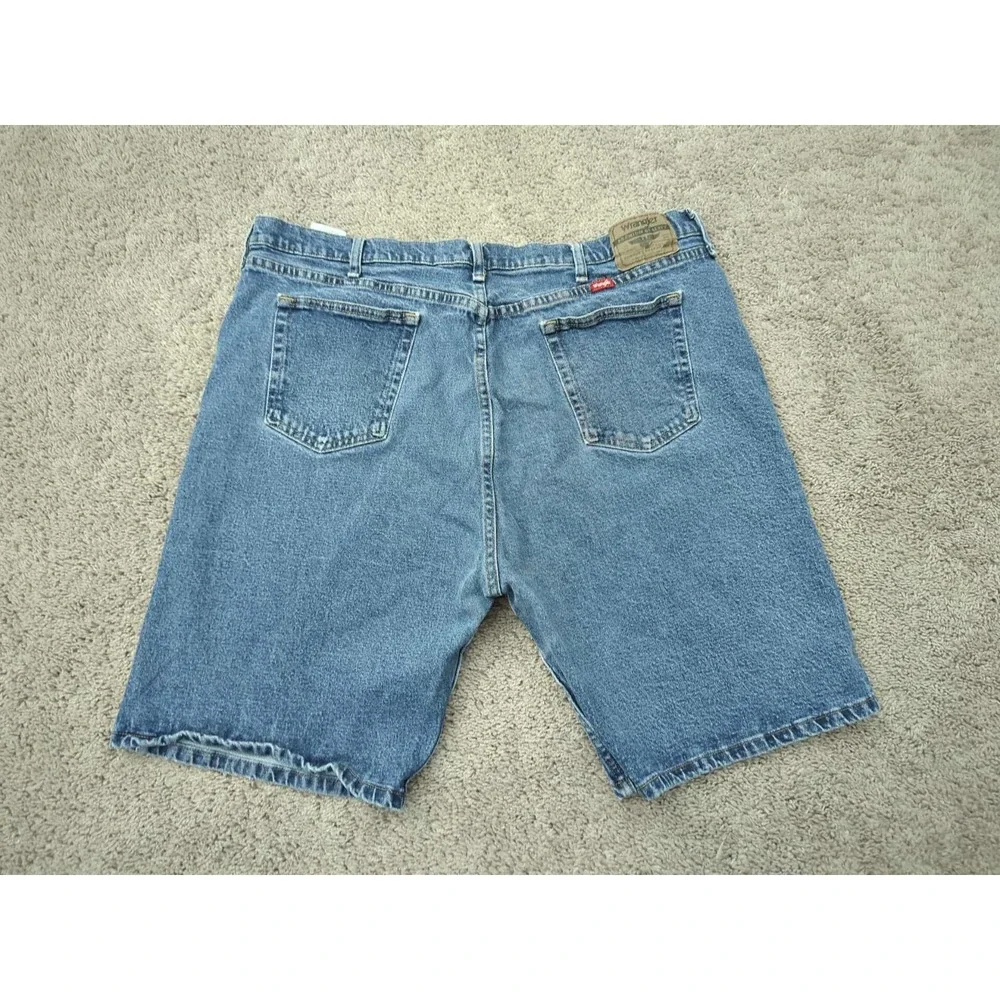 Wrangler Jeans Shorts Mens 42 Blue Denim Straight Leg Stretch Classic‎ Casual